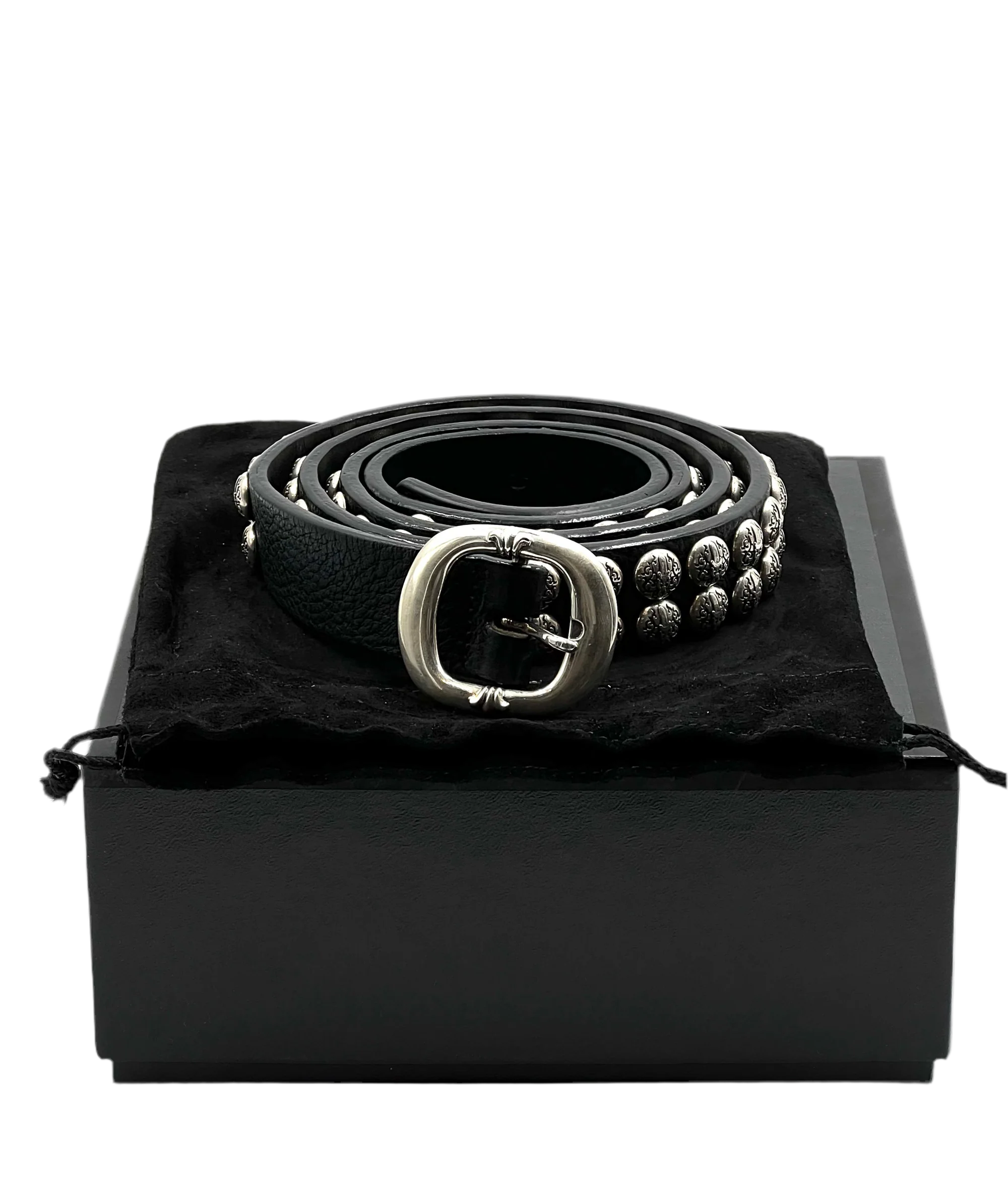 Chrome Hearts Black Heavyweight Leather Dagger Belt