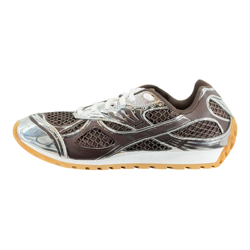 Bottega Veneta Brown & Silver Orbit Sneakers