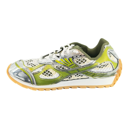 Bottega Veneta Olive & Silver Orbit Sneakers