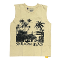 Archival White Skeleton Beach Sleeveless T-Shirt