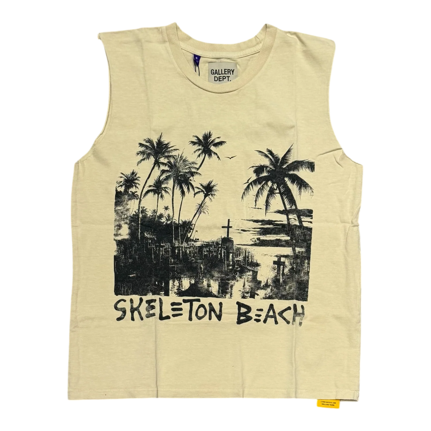 Archival White Skeleton Beach Sleeveless T-Shirt