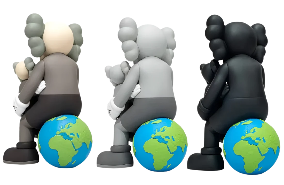KAWS Holiday Thailand Vinyl Figure Set Brown/Grey/Black