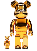 Bearbrick Garfield 100% & 400% Set Gold Chrome Ver