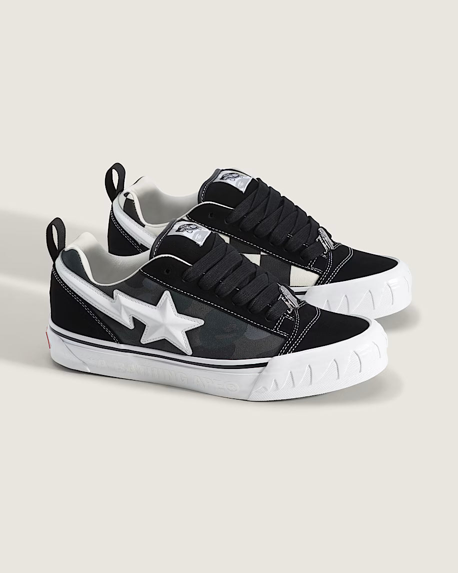 Vans x BAPE Premium Knu Skool Camo Black