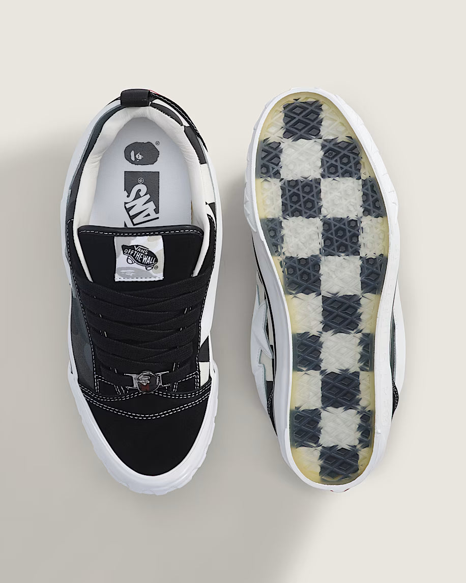 Vans x BAPE Premium Knu Skool Camo Black