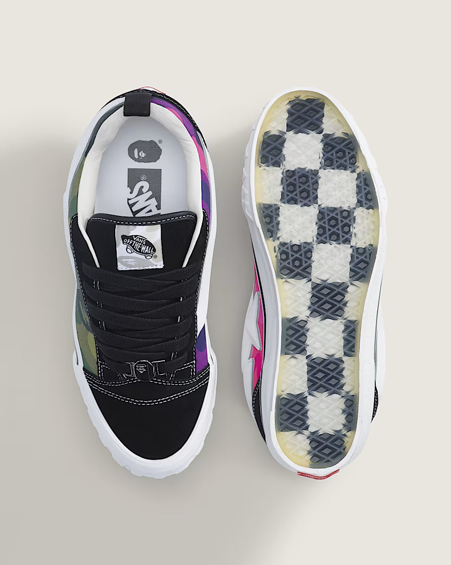 Vans x BAPE Premium Knu Skool Camo Green