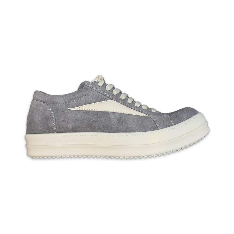 Rick Owens Tower Suede Vintage Sneaks "Steel Milk"